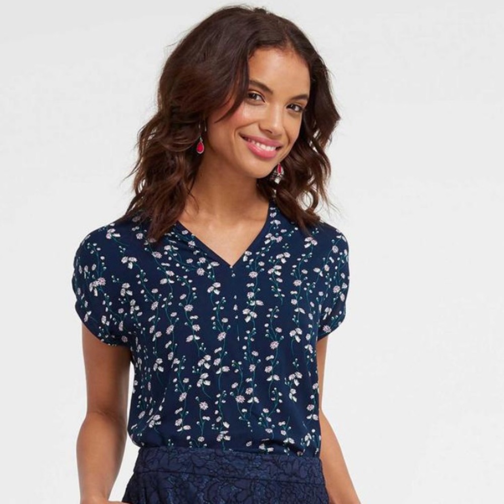 Draper James Daisy Vine Popover Top